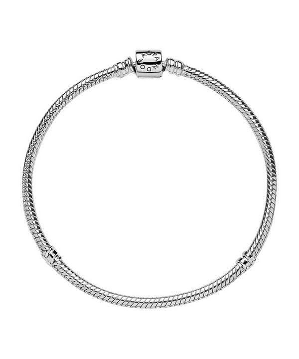 Pandora Moments Barrel Clasp Snake Chain Bracelet 598816C00-20 For Women