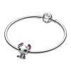 Pandora Disney Lilo And Stitch Silver Charm With Black And Purple Enamel 798844C01 For Women