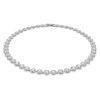 Swarovski Una Angelic Clear Crystals And Rhodium Plated Tennis Necklace 5117703 For Women