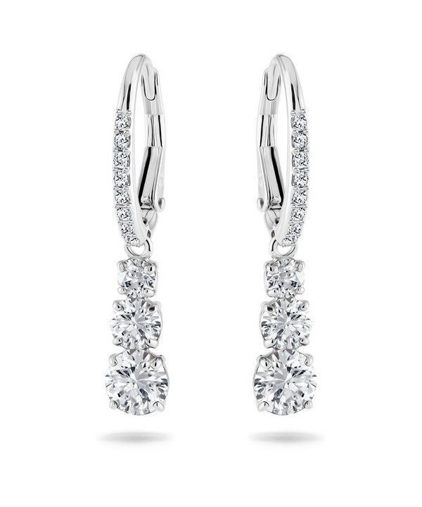 Swarovski Stilla Attract Rhodium Plated And Zirconia Hoop Earrings 5416155 For Women 1 Swarovski Stilla Attract Rhodium Plated And Zirconia Hoop Earrings 5416155 For Women