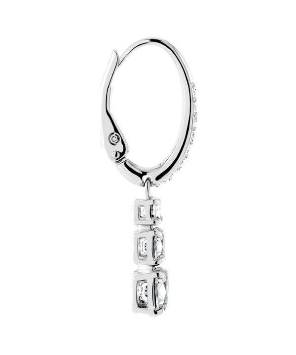 Swarovski Stilla Attract Rhodium Plated And Zirconia Hoop Earrings 5416155 For Women 4 Swarovski Stilla Attract Rhodium Plated And Zirconia Hoop Earrings 5416155 For Women
