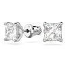 Swarovski Stilla Attract Rhodium Plated And Zirconia Studd Earrings 5430365 For Women