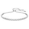 Swarovski Matrix Clear Crystals And Rhodium Plated Tennis Bracelet 5465384 For Women