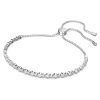 Swarovski Matrix Clear Crystals And Rhodium Plated Tennis Bracelet 5465384 For Women