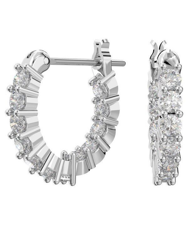 Swarovski Matrix Vittore Rhodium Plated And Zirconia Hoop Earrings 5562126 For Women 1 Swarovski Matrix Vittore Rhodium Plated And Zirconia Hoop Earrings 5562126 For Women