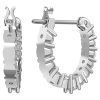 Swarovski Matrix Vittore Rhodium Plated And Zirconia Hoop Earrings 5562126 For Women