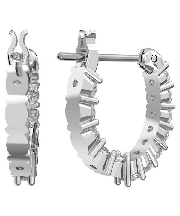Swarovski Matrix Vittore Rhodium Plated And Zirconia Hoop Earrings 5562126 For Women 2 Swarovski Matrix Vittore Rhodium Plated And Zirconia Hoop Earrings 5562126 For Women