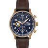 AVI-8 Hawker Hurricane Classic Chronograph Leather Strap Admiral Blue Dial Quartz AV-4011-0O Men's Watch