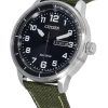 Refurbished Citizen Urban Eco-Drive Green Nylon Strap Black Dial BM8590-10E 100M Men's Watch