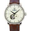 Zeppelin LZ-120 Bodensee Leather Strap Beige Open Heart Dial Automatic 81661 Men's Watch