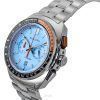 Bulova Racer Chronograph Stainless Steel Blue Dial Quartz 98B432 100M Mens Watch