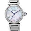 Citizen L Mae Diamond Accents Stainless Steel Mother Of Pearl Dial Eco-Drive EM1130-83D Womens Watch