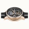 Ingersoll The Jazz Moon Phase Leather Strap Black Skeleton Dial Automatic I07705 Men's Watch