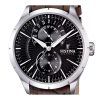 Festina Retro Leather Strap Multifunction Black Dial Quartz F16573-4 Men's Watch