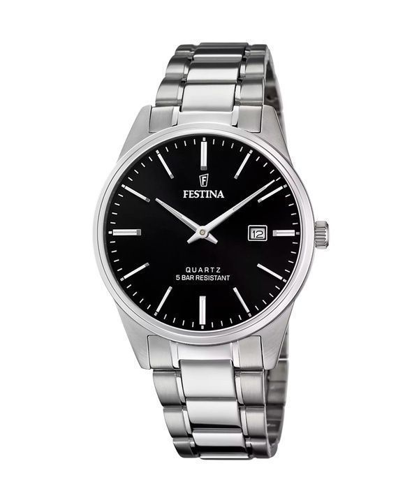 Festina Classics Stainless Steel Black Dial Quartz F20511-4 Men's Watch 1 Festina Classics Stainless Steel Black Dial Quartz F20511-4 Men's Watch