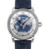 Zeppelin Friedrichshafen GMT Leather Strap Blue Dial Automatic 85963 Men's Watch