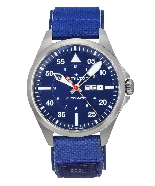 Hamilton Khaki Aviation Pilot Air-Glaciers Edition Textile Strap Blue Dial Automatic H64655941 100M Men's Watch 1 Hamilton Khaki Aviation Pilot Air-Glaciers Edition Textile Strap Blue Dial Automatic H64655941 100M Men's Watch