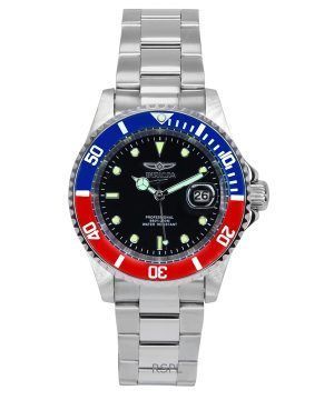 Invicta Pro Diver Stainless Steel Black Dial Pepsi Bezel Quartz 47354 200M Men's Watch
