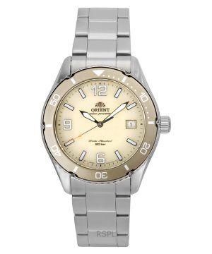 Orient Mako III Stainless Steel Ivory Dial Solar Diver's RA-WJ0003S 200M Men's Watch