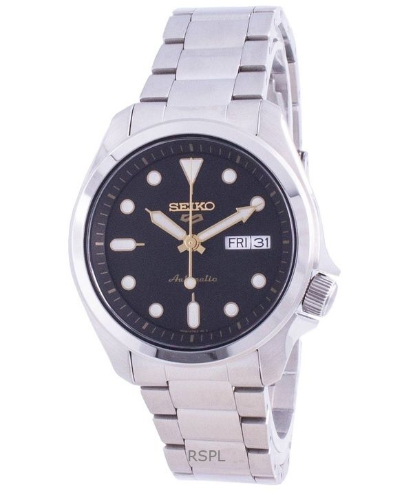 Refurbished Seiko 5 Sports Stainless Steel Black Dial Automatic SRPE57K1 100M Men's Watch
