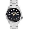 Refurbished Seiko 5 Sports Stainless Steel Black Dial Automatic SRPE57K1 100M Men's Watch