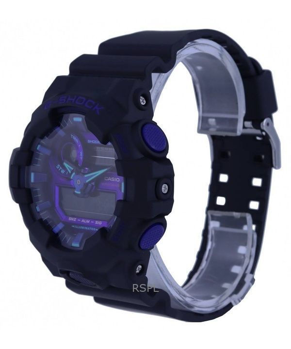 Refurbished Casio G-Shock Analog Digital Resin Strap Blue Dial Quartz GA-700VB-1A 200M Men's Watch