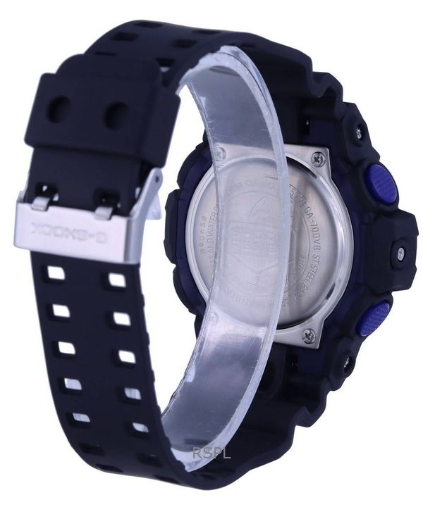 Refurbished Casio G-Shock Analog Digital Resin Strap Blue Dial Quartz GA-700VB-1A 200M Men's Watch