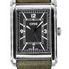 Oris Rectangular Leather Strap Green Dial Automatic 01-561-7783-4063-07-5-19-16 Men's Watch