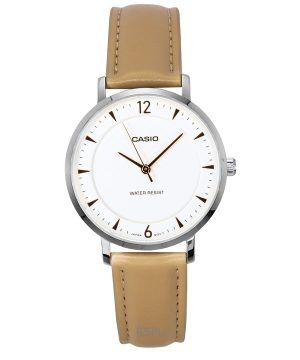 Casio Standard Analog Leather Strap Cream Dial Quartz LTP-VT04L-7A1 Women's Watch