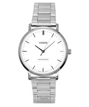 Casio Standard Analog Stainless Steel White Dial Quartz MTP-VT04D-7E Men's Watch