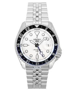 Seiko 5 Sports SKX GMT Stainless Steel White Dial Automatic SSK033K1 100M Men's Watch