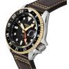 Seiko 5 Sports SKX GMT Leather Strap Brown Dial Automatic SSK036K1 100M Men's Watch