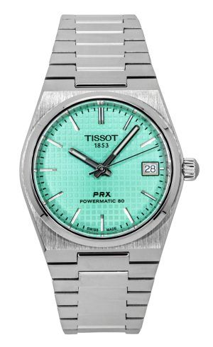 Tissot PRX Powermatic 80 Stainless Steel Light Green Dial Automatic T137.207.11.091.01 100M Unisex Watch