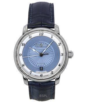 Zeppelin Friedrichshafen Leather Strap Blue Dial Automatic 85563 Women's Watch