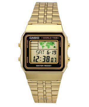 Casio Digital Stainless Steel World Time A500WGA-1DF A500WGA-1 Mens Watch