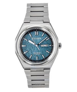 Citizen Zenshin Super Titanium Green Dial Eco-Drive AW0130-85X 100M Mens Watch