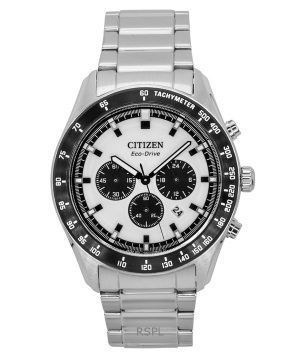 Citizen Eco-Drive Chronograph Stainless Steel White Dial CA4674-58A 100M Mens Watch