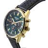Casio Edifice Analog Chronograph Leather Strap Green Dial Quartz EFR-575CL-3A 100M Mens Watch