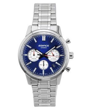 Casio Edifice Analog Chronograph Stainless Steel Blue Dial Quartz EFR-575D-2A 100M Mens Watch