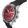 Fossil Sport Tourer Chronograph Leather Strap Red Dial Quartz FS6086 Mens Watch