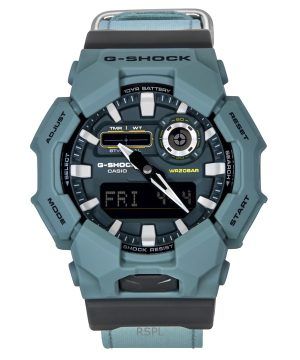 Casio G-Shock Analog Digital Cloth Strap Blue Dial Quartz GA-010CE-2A 200M Mens Watch