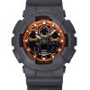 Casio G-Shock Analog Digital Resin Strap Multicolor Dial Quartz GA-100FL-8A 200M Mens Watch