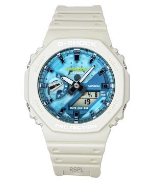 Casio G-Shock Analog Digital Bio-Based Resin Strap Blue Dial Quartz GA-2100AS-5A 200M Mens Watch