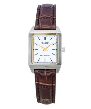 Casio Standard Analog Leather Strap White Dial Quartz LTP-V007L-7E2 Womens Watch