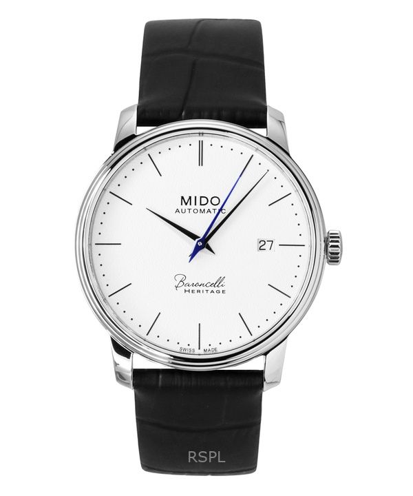 Mido Baroncelli Heritage Leather Strap White Dial Automatic M027.407.16.010 Mido Baroncelli Heritage Leather Strap White Dial Automatic M027.407.16.010.00 Men's Watch