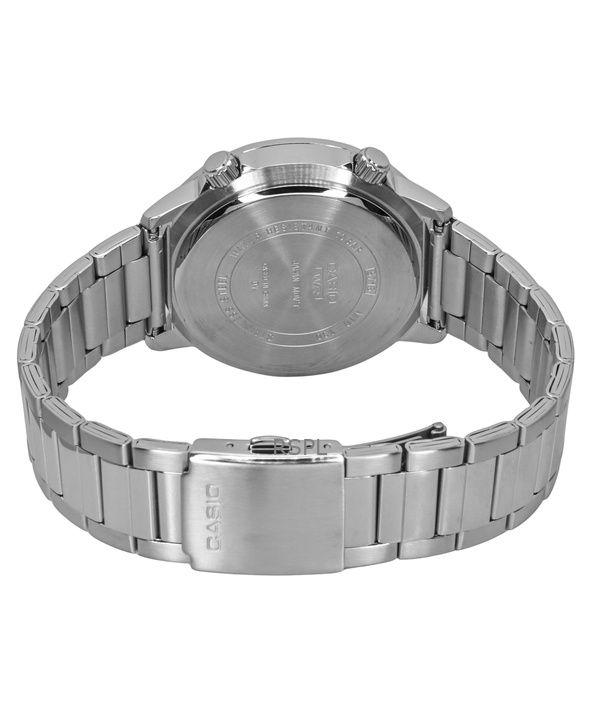 Casio Standard Analog Stainless Steel Black Dial Quartz MTD-130D-1A4V 100M Men's Watch