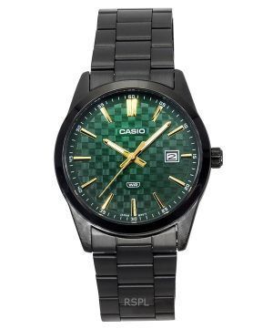 Casio Standard Analog Ion Plated Stainless Steel Green Dial Quartz MTP-VD03B-3A Men's Watch