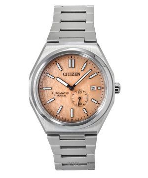 Citizen Zenshin Super Titanium Orange Dial Automatic NJ0180-80Z 100M Mens Watch