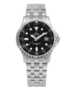 Ratio FreeDiver Professional Sapphire Black Dial Quartz RTF005 200M Men's Watch