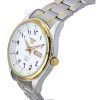 Seiko 5 Two Tone Stainless Steel White Arabic Dial Automatic SNKP22 SNKP22J1 SNKP22J Men's Watch